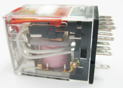 PR-11B - RELAY 4PDT,240VAC,5A,BUTTON & : 